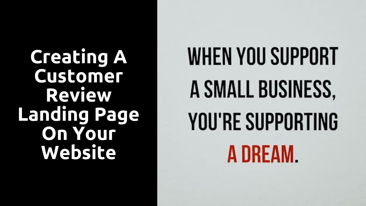 Creating a customer review landing page on your website