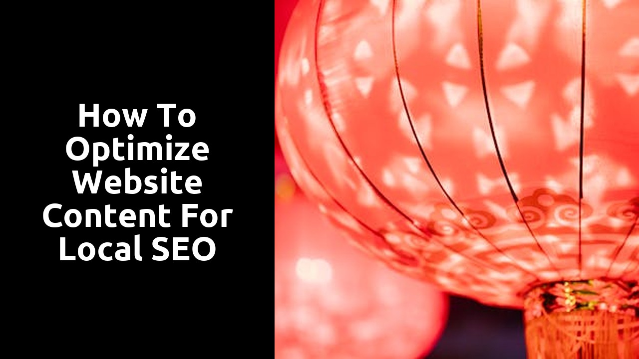 How to optimize website content for local SEO